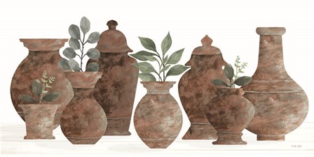 Clay Vases and Pots by Cindy Jacobs art print