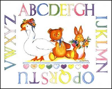 Alphabet Sampler by Marnie Bishop Elmer art print