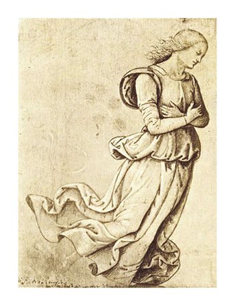 Sepia Woman Dancing by Pietro V. Perugino art print