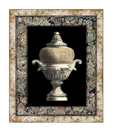 Urn on Marbleized Background II art print