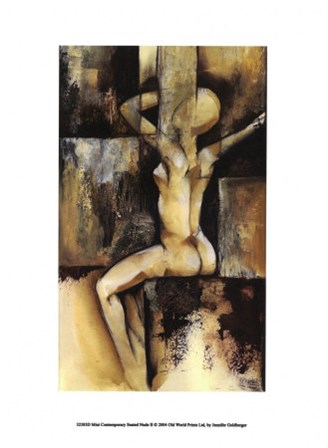 Mini-Contemporary Seated Nude II by Jennifer Goldberger art print