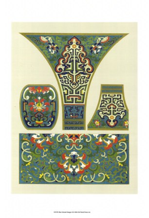 Blue Oriental Designs II by Vision Studio art print