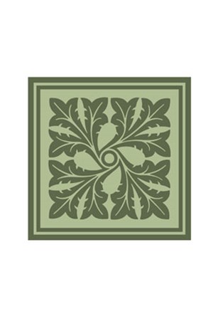 Tonal Woodblock in Green III by Vision Studio art print