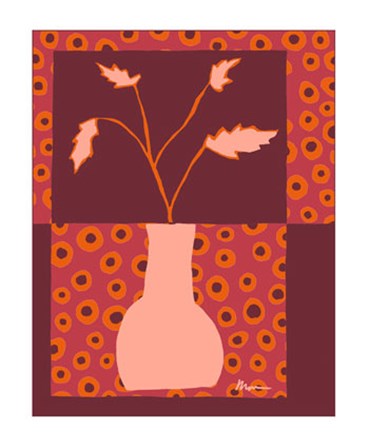 Minimalist Flowers in Orange II by Jennifer Goldberger art print