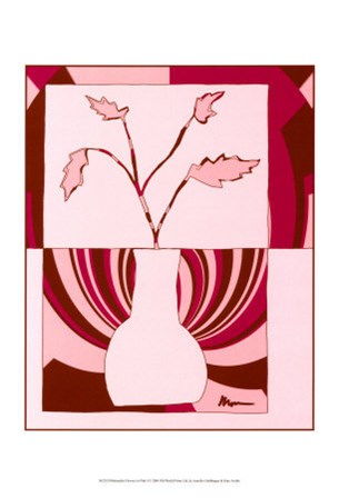 Minimalist Flowers in Pink I by Jennifer Goldberger art print