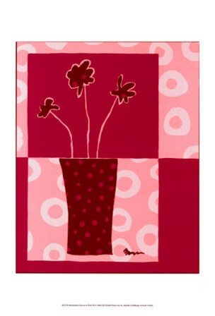 Minimalist Flowers in Pink III by Jennifer Goldberger art print