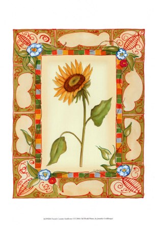 French Country Sunflower I by Jennifer Goldberger art print
