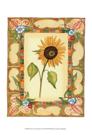 French Country Sunflower II by Jennifer Goldberger art print