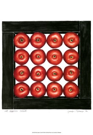 Red Apples Cubed by Jennifer Goldberger art print