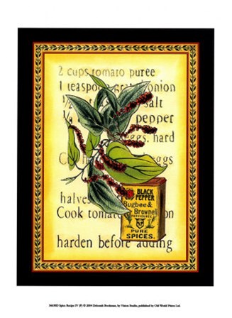 Spice Recipe IV by Deborah Bookman art print