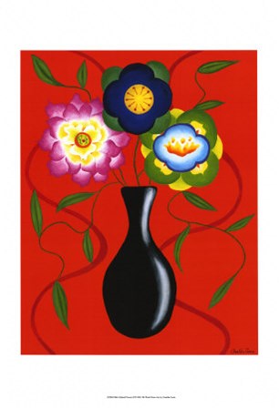Riki&#39;s Stylized Flowers II by Chariklia Zarris art print