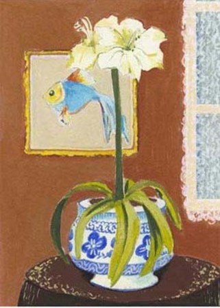 Fish with Blue Porcelain by Kris Taylor art print