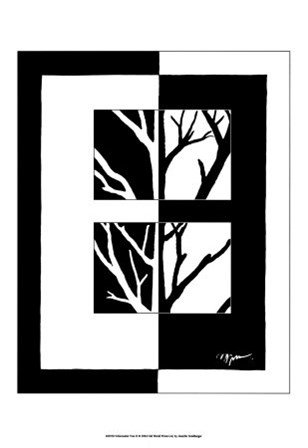 Minimalist Tree II by Jennifer Goldberger art print