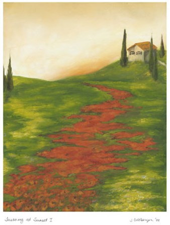 Tuscany at Sunset I by Jennifer Goldberger art print