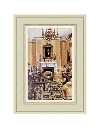 Lincoln Sitting Room in Blair House by Mark Hampton art print