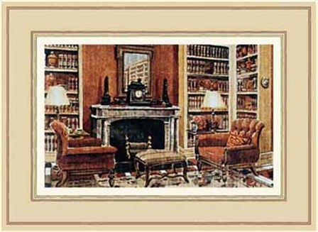 A Cozy Neoclassical Book Rooms by Mark Hampton art print