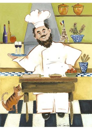 Jolly French Chef by Kris Taylor art print