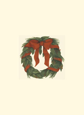 Small Holiday Wreath (H) by Jennifer Goldberger art print