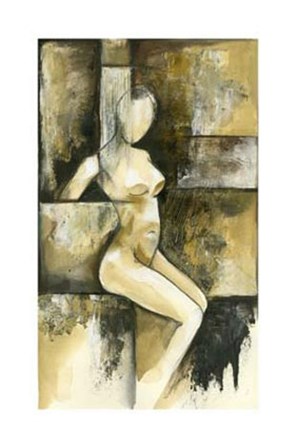 Contemporary Seated Nude I by Jennifer Goldberger art print