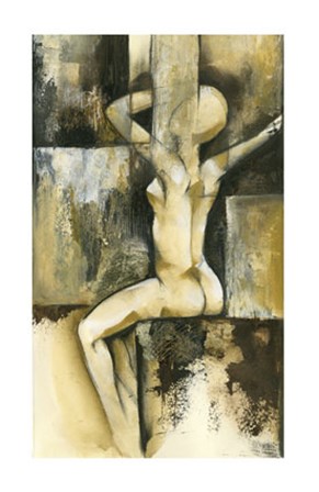 Contemporary Seated Nude II by Jennifer Goldberger art print