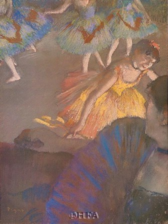 Ballerina and Lady with Fan by Edgar Degas art print