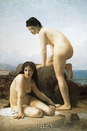 The Bathers by William Adolphe Bouguereau art print