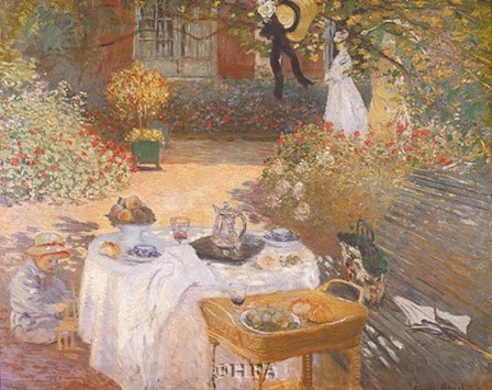 Luncheon in the Garden by Claude Monet art print