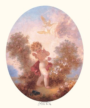 Cupid Between Roses by Jean-Honore Fragonard art print