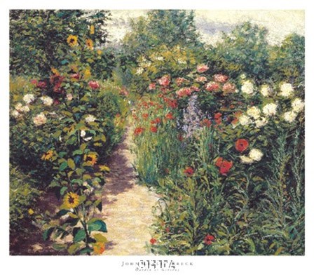 Garden at Giverny by John Leslie Breck art print