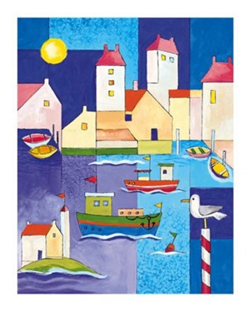 Harbour Scene II by Lia Stein art print