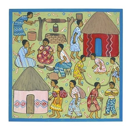 Village Life III by Serowe art print