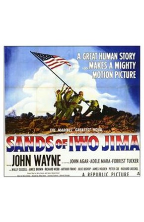 Sands of Iwo Jima - American flag (square) art print