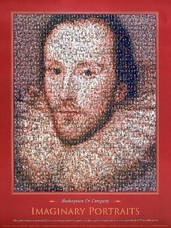 Shakespeare, motage portrait by Steve Grumette art print