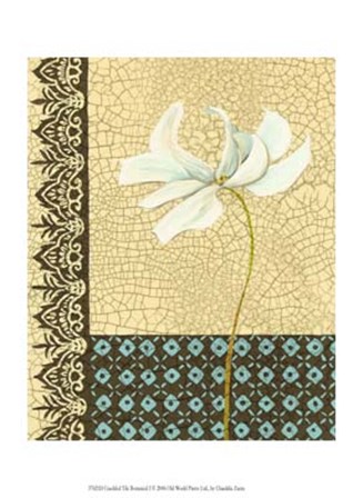 Crackled Tile Botanical I by Chariklia Zarris art print