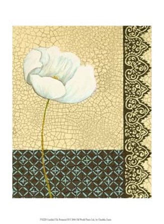 Crackled Tile Botanical II by Chariklia Zarris art print