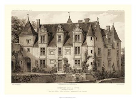 Sepia Chateaux III by Victor Petit art print