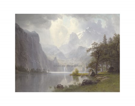 In the Mountains, 1867 by Albert Bierstadt art print
