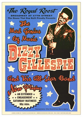 Dizzy Gillespie Royal Roost Nyc 1948 art print