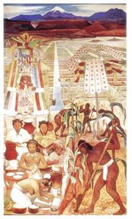 Civilizacion Huasteca by Diego Rivera art print