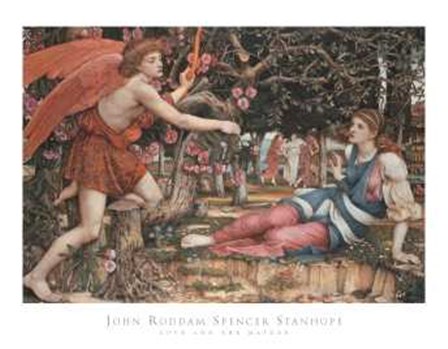 Love and the Maiden by John Roddam Spencer Stanhope art print