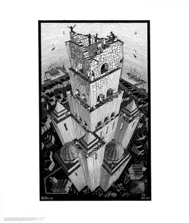 Tower of Babel by M.C. Escher art print