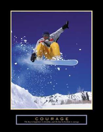 Courage - Snowboarder art print