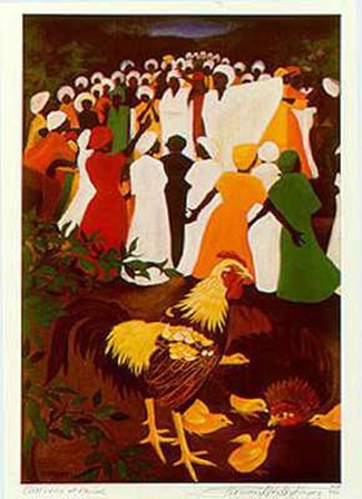 Chickens At Revival (Le) by Bernard Stanley Hoyes art print