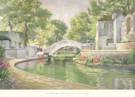 Summer Bridge by Barbara Hails art print