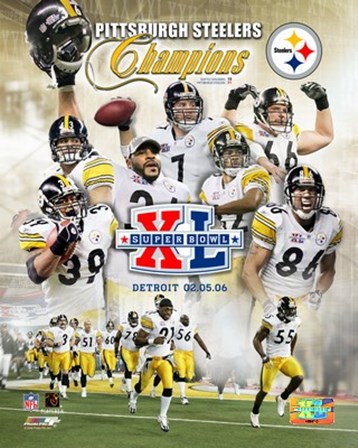 Super Bowl XL - &#39;05 Steelers Champions Composite #2 art print