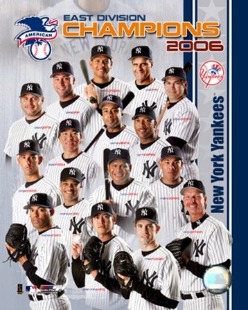 2006 - Yankees East Division Champs Team Composite art print