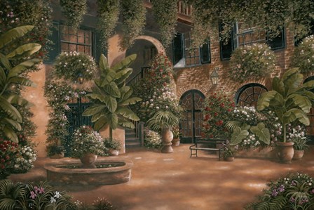 French Quarter Courtyard I by Betsy Brown art print