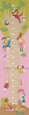 Tree House Growth Chart by Janell Genovese art print