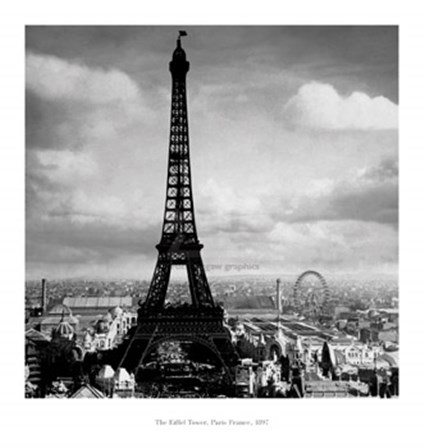 The Eiffel Tower, Paris France, 1897 by Tavin art print