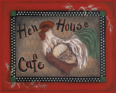 Hen House Cafe by Pat Fischer art print